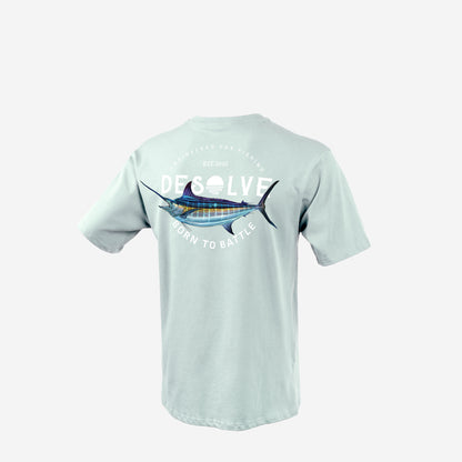 Born To Battle Tee Blue Marlin