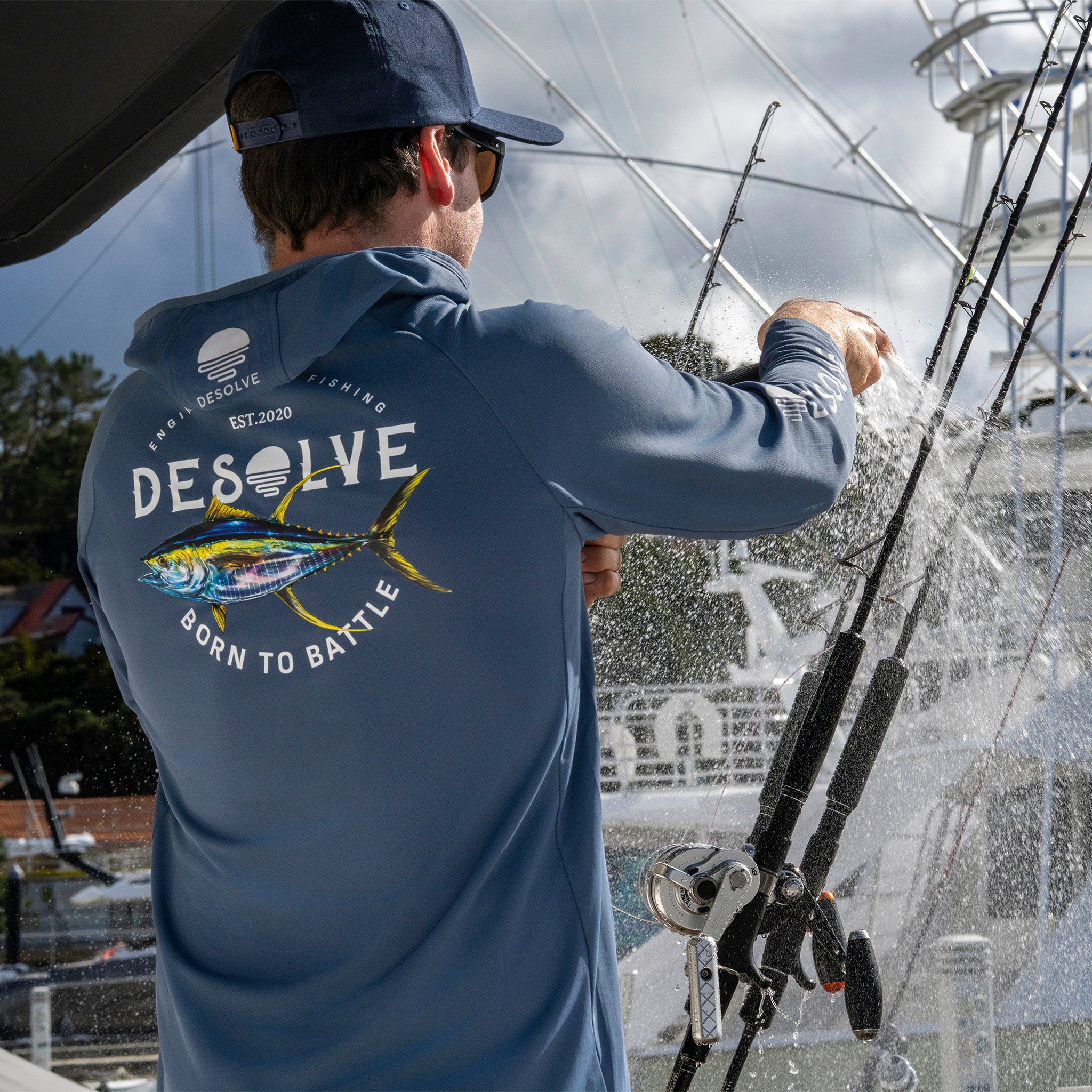Helios Hooded Fishing Shirt Yellowfin
