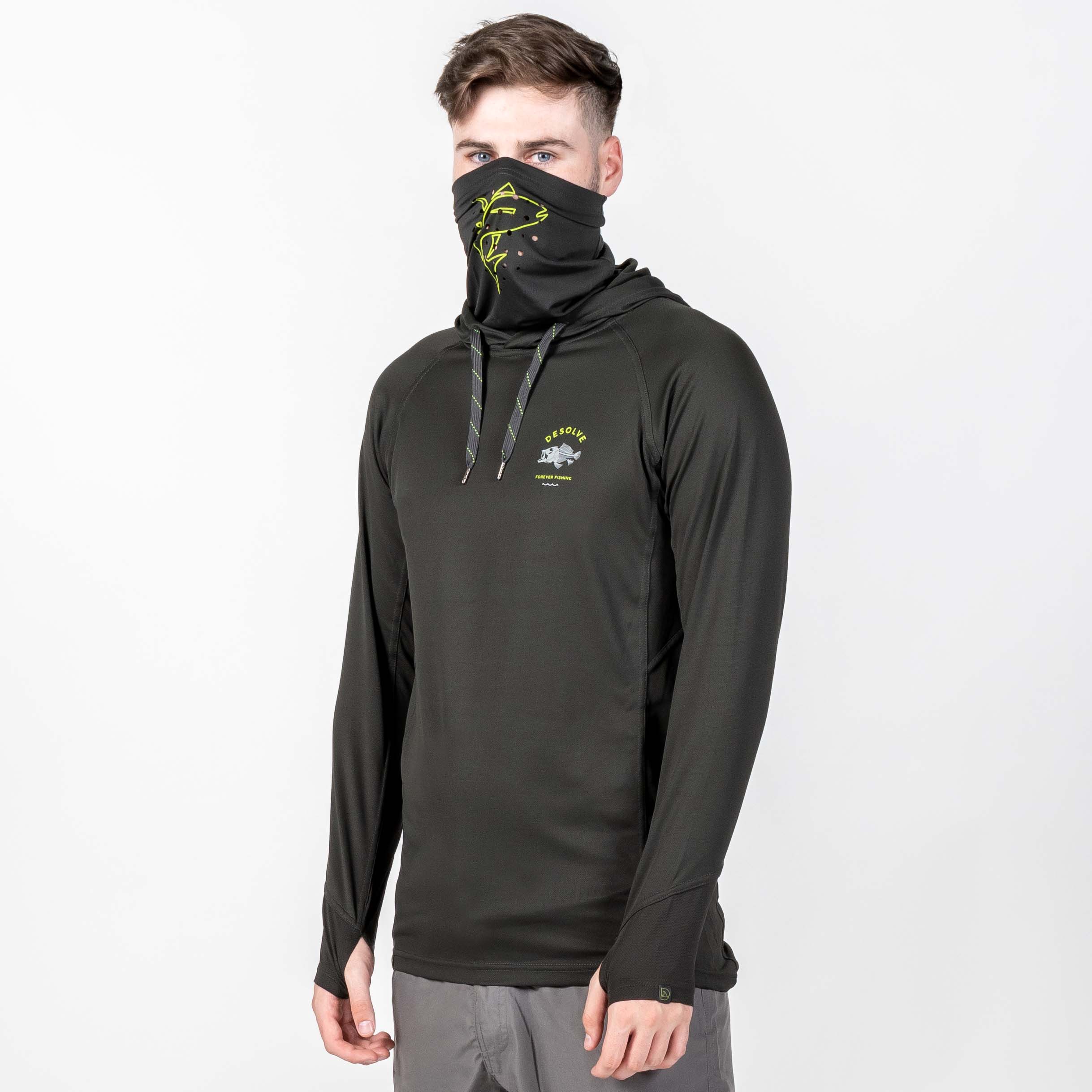 Fish Face Hoodie Quick Drying Fishing Hoodie with Inbuilt Face Mask Mens Desolve Supply Co. AU