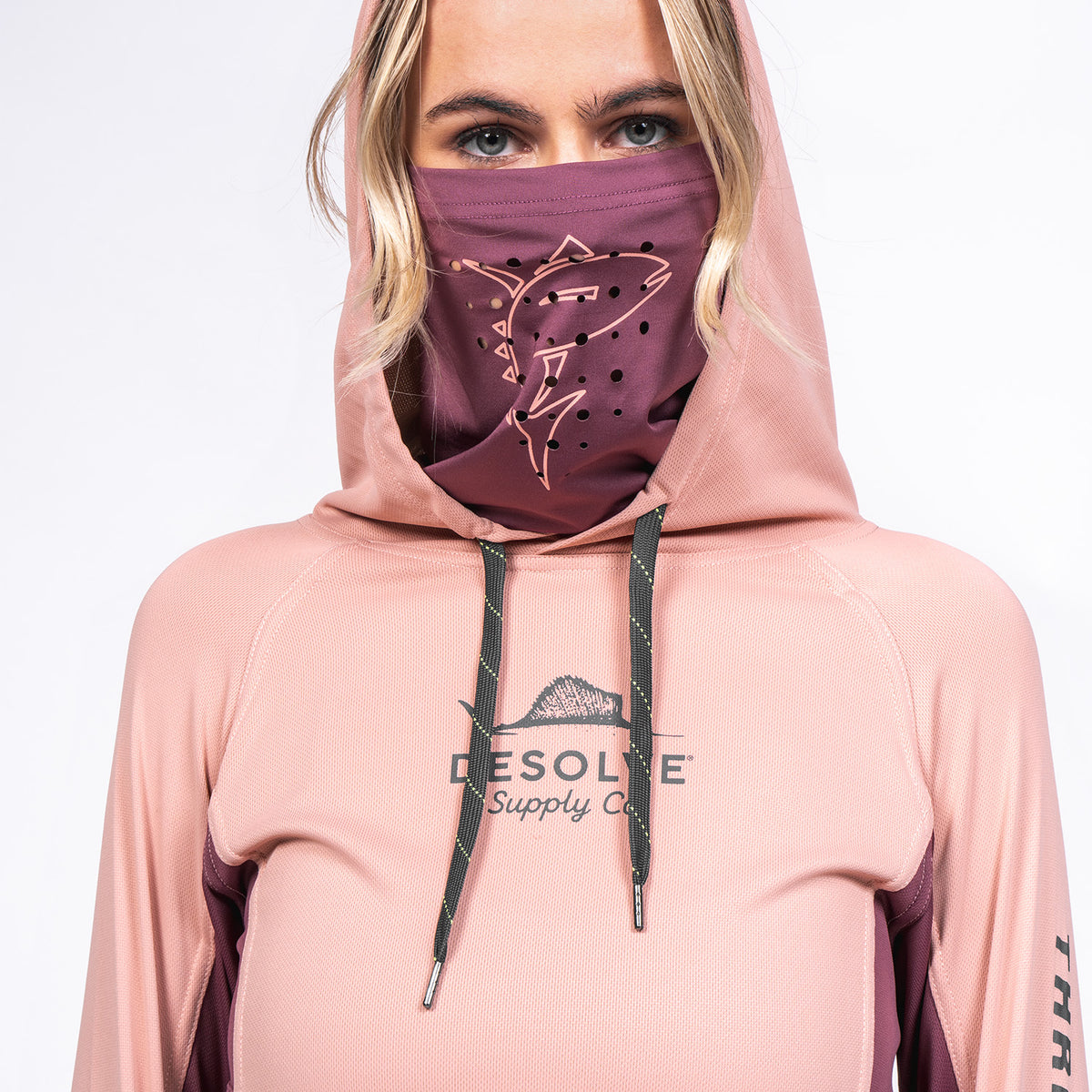 Fish Face Hoodie, Quick Drying Fishing Hoodie with Inbuilt Face Mask, Womens - Desolve Supply Co.